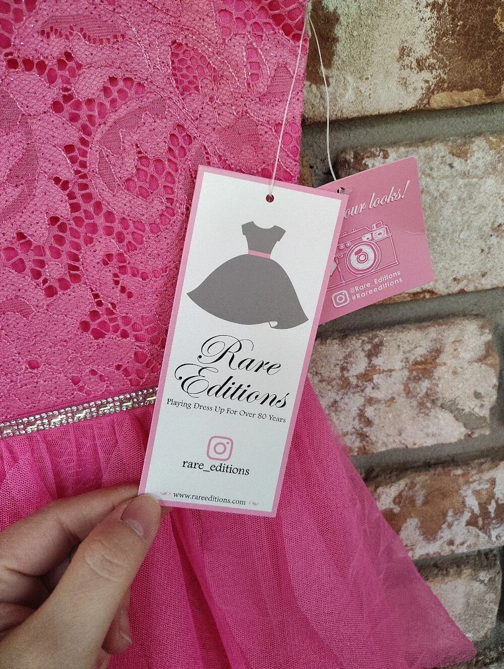 Rare Editions Girls Sz 16 Pink Glitter Lace Tiered Mesh Maxi Dress NWT Holiday